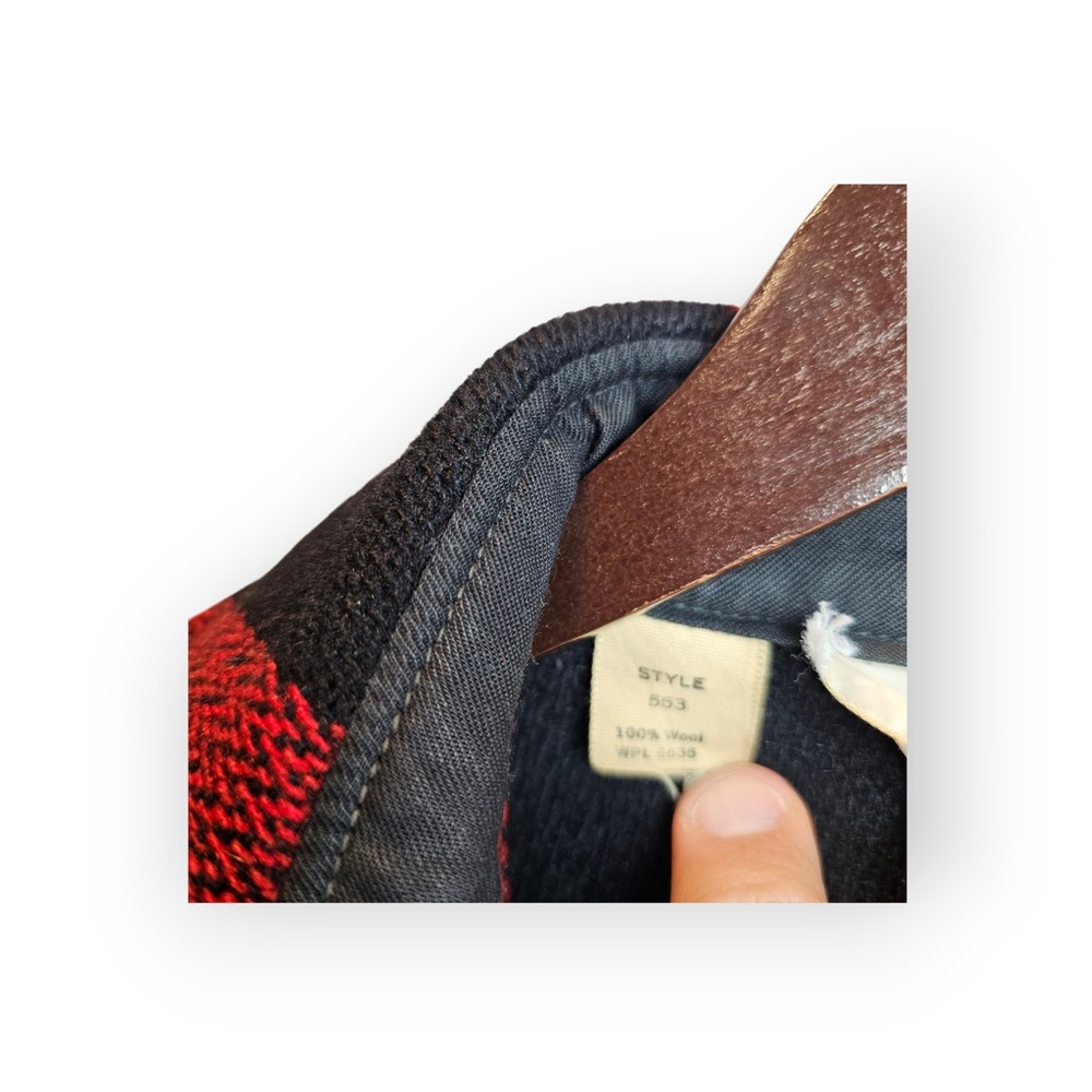Vintage Woolrich Men’s Buffalo Plaid Wool Jacket - Red & Black - Picture 5 of 6